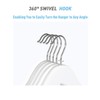 TOPIA HANGER Wooden Suit Hangers with Adjustable Metal Clips (10