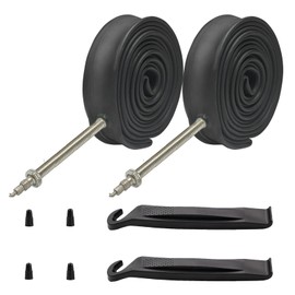 2 PCS Heavy Duty Bike Tubes 4 Packs 700x23 700x25C 48mm 80mm Road Bike Inner Tubes 23-622 25-622 Presta Valve (2 PCS 80mm)