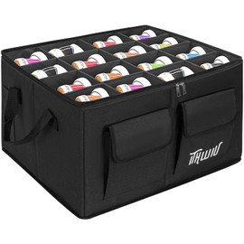 ITHWIU Shoe Storage Organizer for Closet, Fits up to 16 Pairs, Shoe Box Storage Containers Foldable with Transparent Cover & Reinforced Handlesfor Shoes, Space Saving Shoes Holder, Black