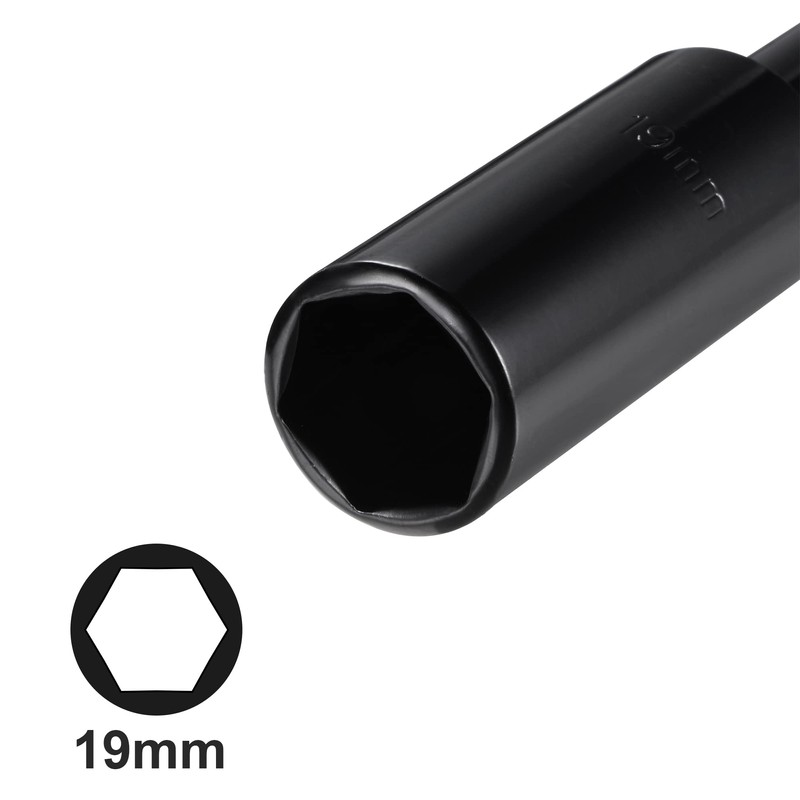 uxcell 1/2" Drive by 19mm Thin Wall Impact 6 Point