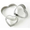 GOOD STUFF Set of 3 Steel Heart Shaped Cookie Cutters
