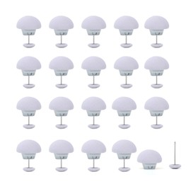 HERKINDNESS Duvet Holders, Pack of 20 Mushroom Duvet Clips, Holding Pin Length 30 mm Duvet Clips, Plastic Grey, Quilt Holder, for Most Quilt Thicknesses