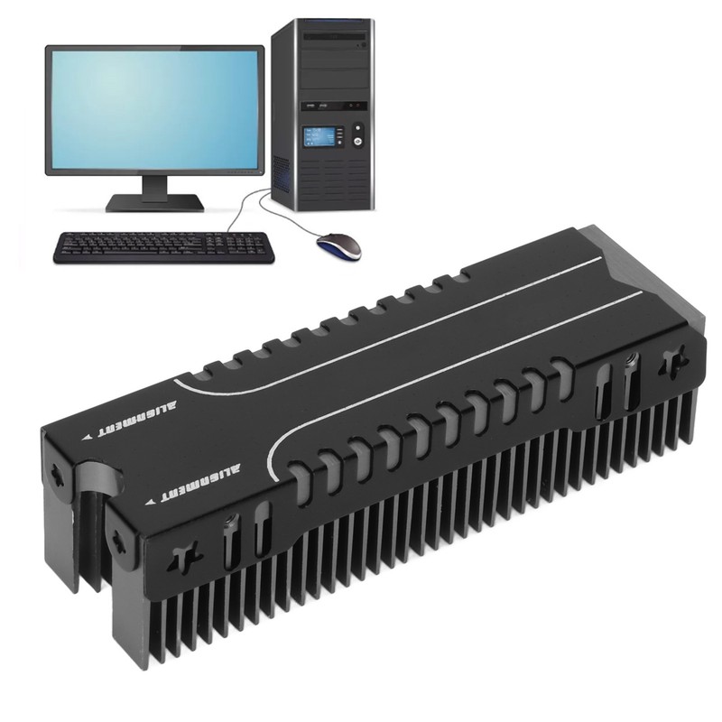 M.2 SSD Cooler 38 Cooling Fins Multi Channel Base Mg