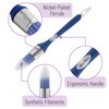Bates- Trim Brush Set, 1" & 0.6", Blue and White
