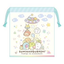 SHOBIDO SK43443 New Entrance Drawstring Series Sumikko Gurashi Clothing, S Wonderful Friend, Size: W 7.3 x H 8.1 inches (185 x 205 mm)