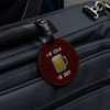 8-Bit Pixel Retro Beer Buff Game Round Leather Luggage Card