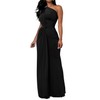 Memoriesea Women's Elegant Sleeveless One Shoulder Bodycon Evening Cocktail Maxi