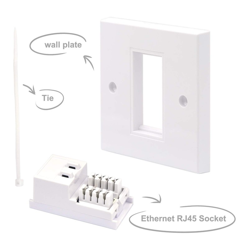 LEENUE RJ45 Socket Cat6, Single Ethernet Wall Socket, RJ45 Network