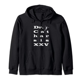 Dr. C XXV Big Print (weiß) Kapuzenjacke