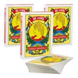 Baraja Española plastificada  Juego de Cartas  Cartas Españolas  Naipes  Set de Cartas  Baraja Tradicional de 40 Cartas (3 Barajas)                   