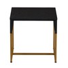 Household Essentials Wrap Square Side End Table Black Oak Wood