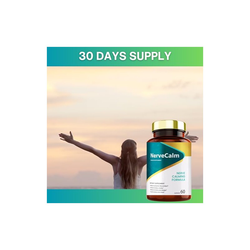 Nerve Calm Ashwagandha, Lion's Mane & Moringa Complex - 60