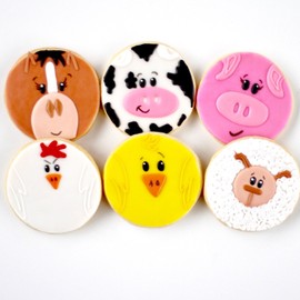 ½ Dz. Farm Animal Cookies! Life is Better on the Farm! Farm Theme Birthday Party Favors!