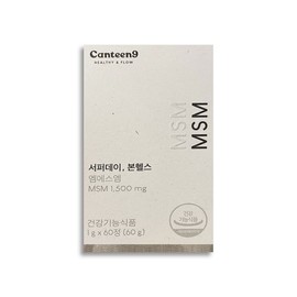 Canteen Nine Surfer Day Bone Health 1 box (1g x 60 tablets) Canteen Nine purity 98% MSM 1500mg / 서퍼데이 본헬스 1박스 (1g x 60정) 캔틴나인 순도 98% MSM 1500mg