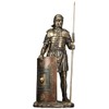 14.38" Roman Soldier with Javelin and Shield Cold Cast Bronze