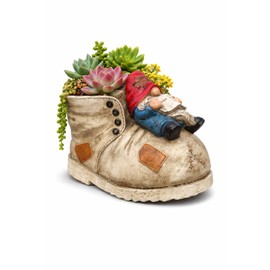 Cute Planter Gnome Plant Pots for Succulent Unique Resin Flower Pot with Drainage Hole Funny Gifts for Plant Lovers
