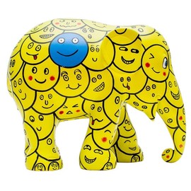 Elephant Parade Limited Edition hand painted replica Elephant - Smiles Go Miles (10cm)