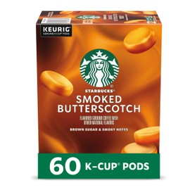 Starbucks K-Cup Coffee Pods, Smoked Butterscotch Naturally Flavored Coffee for Keurig Coffee Makers, 100% Arabica, Limited Edition, 6 Boxes (60 Pods)