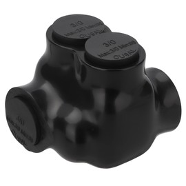 Wengart Insulated Multi-Tap Connector S3/0-1, Single Sided Entry 3/0-6AWG Aluminum CU9AL Pre-Filled with Oxide Inhibitor for Copper and Aluminum Wire Cable Connector Black
