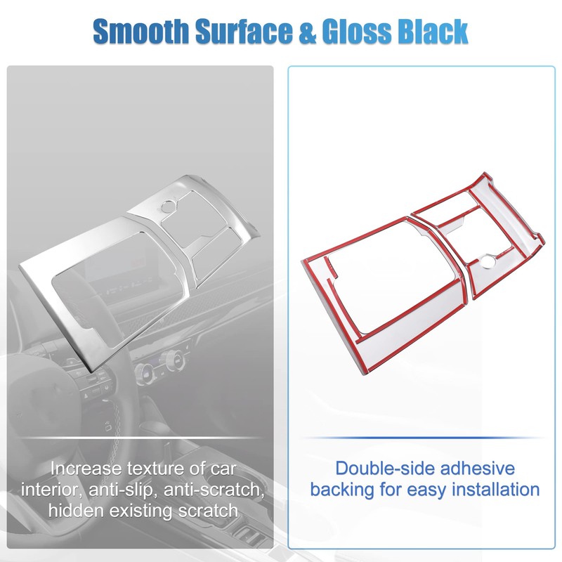 X AUTOHAUX Car Gear Shift Frame Cover Trim Set Interior