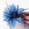 Women's Brooches 4pcs Organza Flower Feather Hair Clip Dancer Pin
