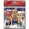 Carols round the tree card - THE TOWN SQUARE Medici Advent Card with 24 doors 160 x 160