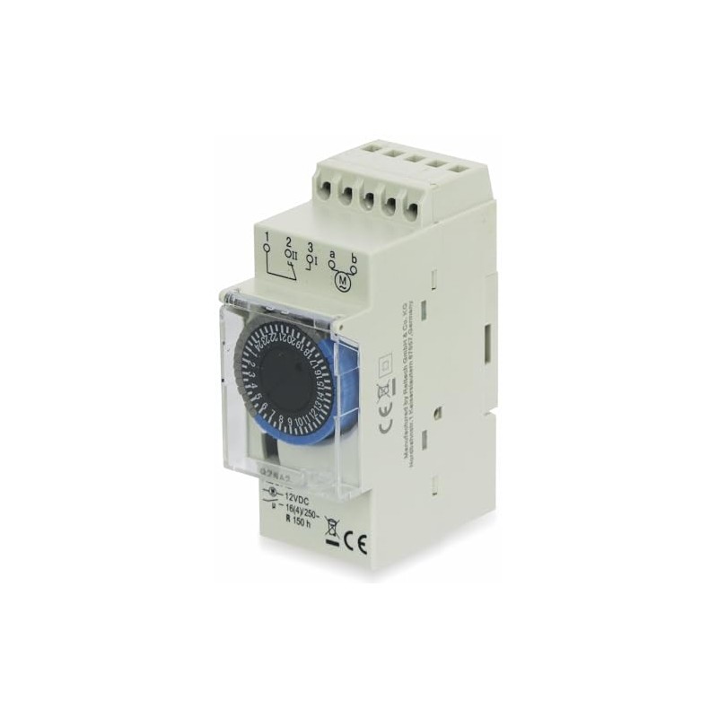 RELTECH RZSA2 12V DIN Rail Analog Timer Switch