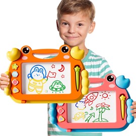 BLmukce Magnetic Drawing Board Toy for Kids Age 2-7 Years, Erasable Doodle Board with 4 Colors, Educational Travel Learning Toy, Birthday Gift for 2 3 4 5 Year Old Girls & Boys (Multicolor)