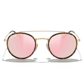 MERRY'S Retro Round Polarized Sunglasses - Unisex Double Bridge Sun Glasses