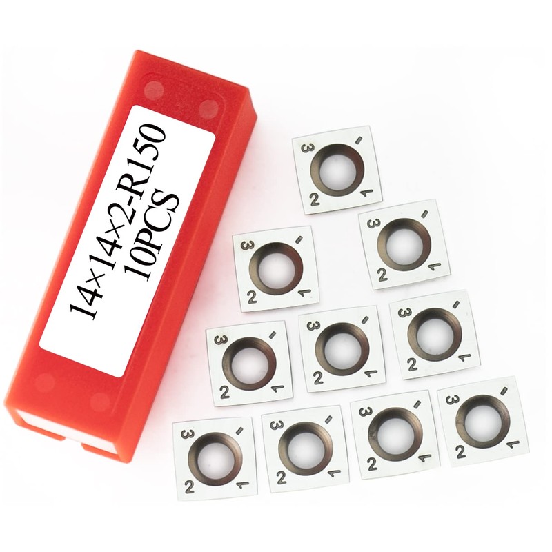 Cortadores cuadrados de carburo 14mm-R150, 10 unidades