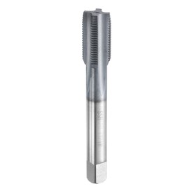 sourcing map M12x1 Metric Thread Tap 6542 Cobalt High-Speed Steel TiCN Coated Plug Tap Right Hand Straight Flutes Screw Threading Hand Tap