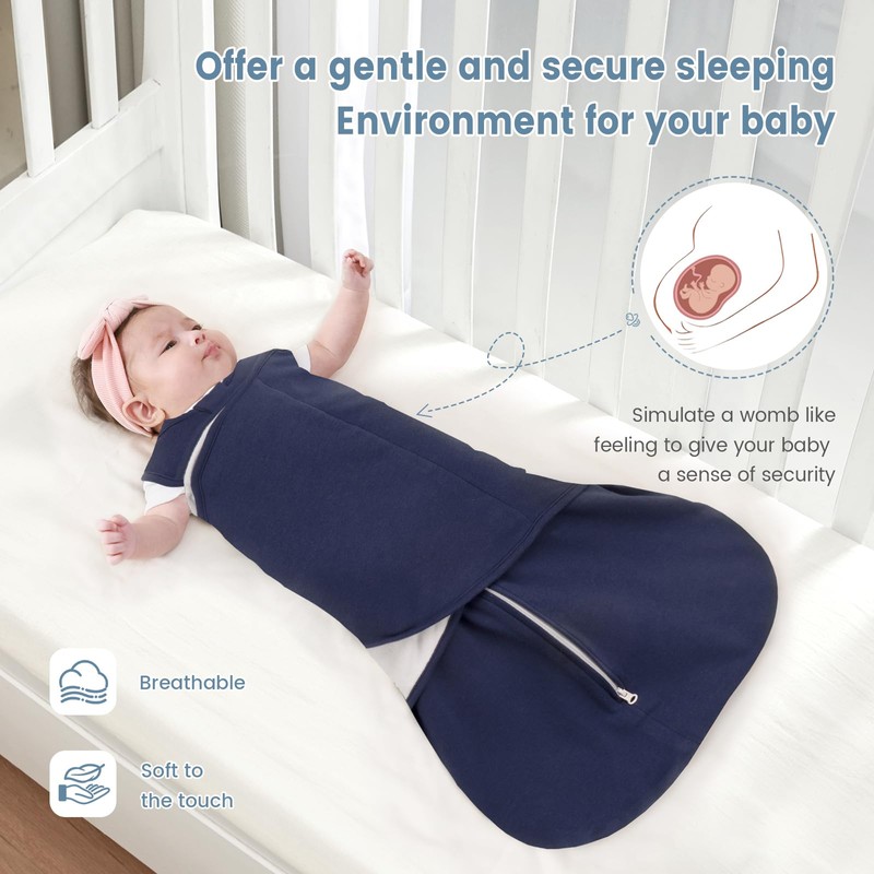 ZIGJOY Sleep Sack Swaddle 1.0 Tog Baby Wearable Blanket 100%