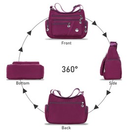 ModaZeal Nylon Crossbody Bags for Women Travel Handbag Ladies Shoulder Bag Women's Cross-body Bags Lightweight Messenger Bag for Travel Shopping Work