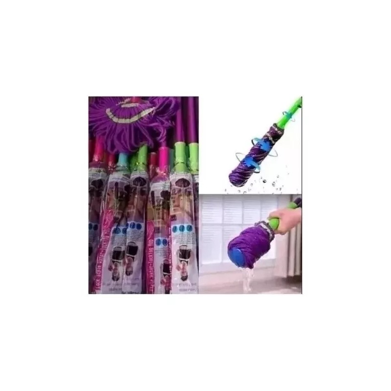 ML 3 Trapeadores Mágicos Auto Exprimibles Retráctil Giratorios