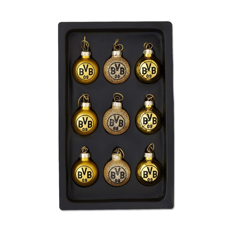 Borussia Dortmund Christmas Tree Baubles Set of 9 (One Size,