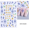 Fruit Nail Stickers Strawberry Lemon Nail Supplies with Flower Design