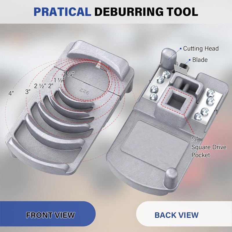 Deburring Tool for PVC Pipe: Suitable for Six Pipes Size