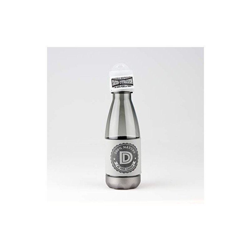 STATION D'HYDRATATION Wasserstation 04218010029 Reusable Bottle, PETG, Grey, Silver, One