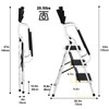 WiberWi 3 Step Ladder with Handrails 500 lb Capacity Step