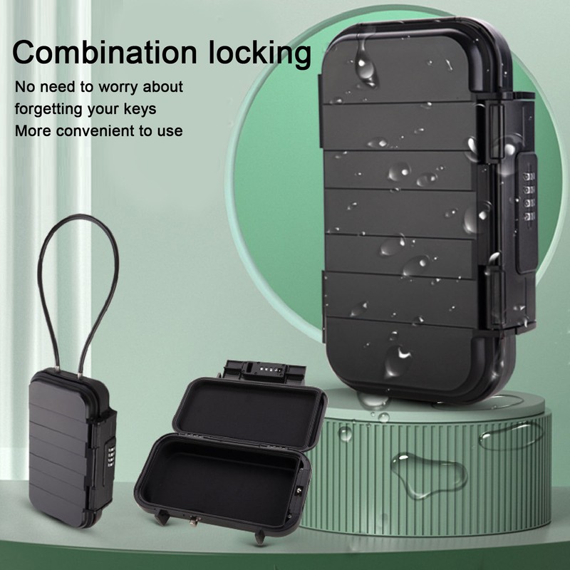Portable Security Case Waterproof Rustproof Combination Security Key Lock Box