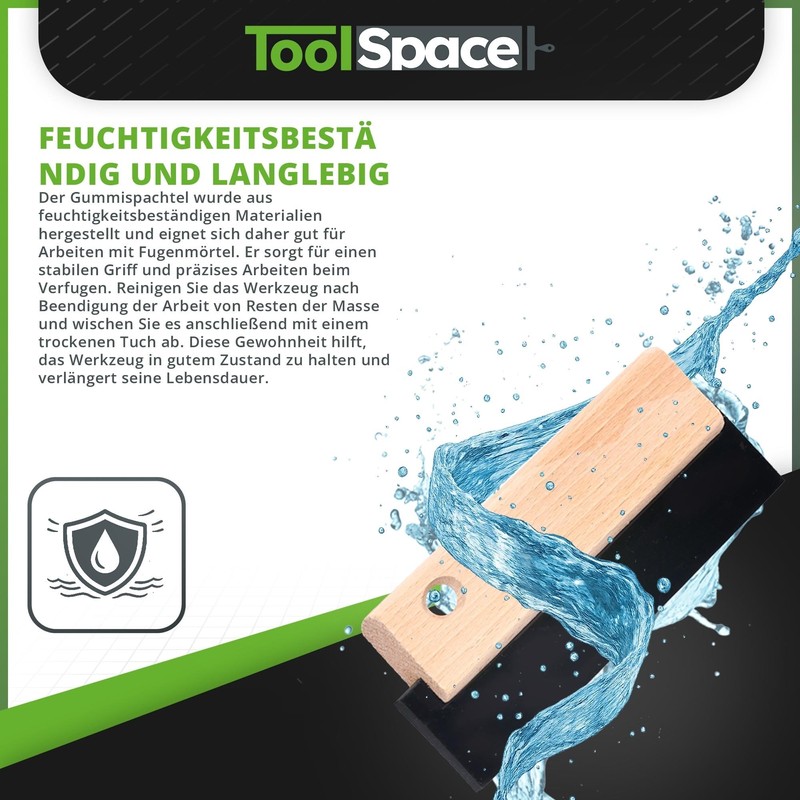 ToolSpace Rubber Spatula Joint Spatula Tiles with Rubber Lip Spatula