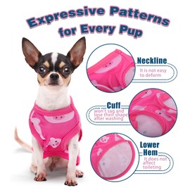 Adorable Pink Pig Dog Shirt: Lightweight Polyester Cartoon Puppy Vest, Small Medium & Large Dog T-Shirt, Summer Pet Clothes, Cute Dog Apparel, Breathable Dog Tank Top M