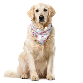 Ambesonne Ice Cream Dog Bandana, Sweets Ice Cream Candy, 22" X 22", Multicolor