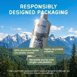 Alpine Provisions Natural & Organic Body Wash with Cedar & Sandalwood – Moisturizing Body Wash with Aloe Vera, Coconut Oil & Essential Oils – Vegan, Sulfate-Free, Plastic-Free – 16.9 fl oz