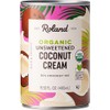Roland Foods Organic Unsweetened Coconut Cream, 13.52 Ounce Can, Pack