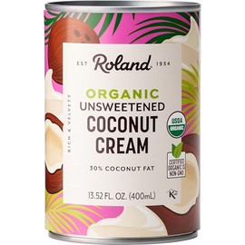 Roland Foods Organic Unsweetened Coconut Cream, 13.52 Ounce Can, Pack of 1