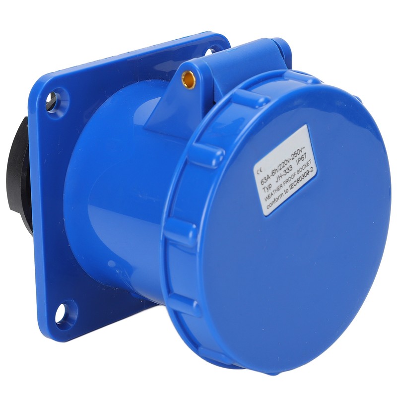 Waterproof Industrial Plug IP67 Compact Insulation 3 Cores Rubber Sealing