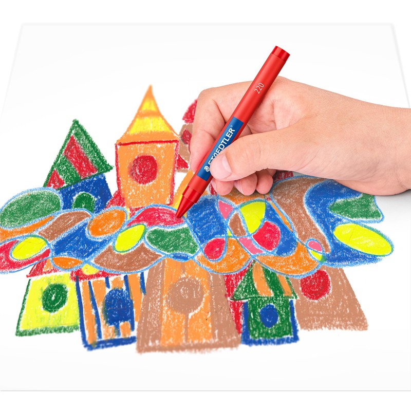STAEDTLER 220 08 C12 Wax Crayons - 8mm Line Width,