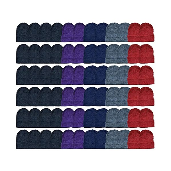 Yacht & Smith Wholesale Beanies Or Gloves, Bulk Thermal Winter Solid Hat Or Glove