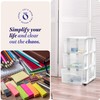 Homz Clear Plastic 3 Drawer Medium Home Organization Storage Container